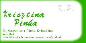 krisztina pinka business card